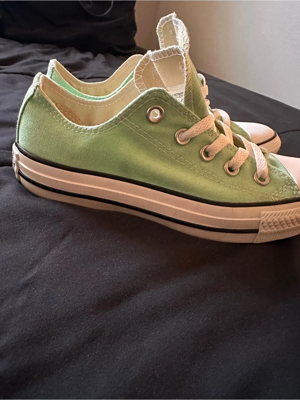 Converse Kids Low-Top Canvas Sneakers in Light Green